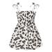 Binwwede Toddler Baby Girls Summer Dress Sleeveless Halter Floral Sundress Ruffle Strap Beachwear Midi Dress MHX