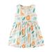 qucoqpe Toddler Girl Short Sleeve Dress Cotton Dress Short Sleeves Casual Summer Floral Striped Basic Party Shirt Jumpskirt Dresses