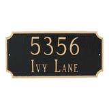 Montague Metal Products Inc. Standard Princeton Two Line Address Plaque Sign Metal | 7.25 H x 15.75 W x 0.25 D in | Wayfair PCS-0028S2-W -WG