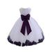 Ekidsbridal Wedding Pageant Rose Petals White Tulle Flower Girl Dress Toddler Special Occasion 302T 12-18m