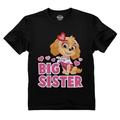Paw Patrol Skye Big Sister T-Shirt - Girls Promoted Sister Outfit - Toddler Kids Big Sister Announcement Top - Nickelodeon Paw Patrol - Gift for Big Sisters - Kids Paw Patrol Tee - 3T Black