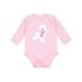 Inktastic Cute Polar Bear White Bear Ice Skating Bear Boys or Girls Long Sleeve Baby Bodysuit