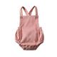 Baby Summer Romper Corduroy Sleeveless Solid Color Suspender Backless Jumpsuit