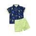 IZhansean 2PCS Kids Baby Boys Gentleman Clothes Dinosaur Tops Shorts Outfits Set Summer Green 12-18 Months