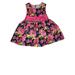 Infant & Toddler Girls Navy Blue & Pink Roses Tea Length Formal Baby Dress 12M