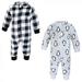 Hudson Baby Infant Boy Plush Jumpsuits Gray Penguin 0-3 Months