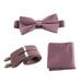 Mens Pre-tied Bow Tie Adjustable Stretch Suspender and Pocket Square Sets