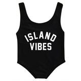 Aunavey Baby Girl Swimwear Island Vibes One Piece Swimsuits Summer Beach Bathing Suits