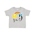 Inktastic I m 5- Fifth Birthday Sun Rainbow Boys or Girls Toddler T-Shirt