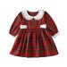 TheFound Little Big Sister Toddler Kids Baby Girl Romper Outfits Christmas Dress Clothes