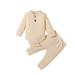 Infant Baby Girl Boy Clothes Knit Button Romper Top Pants Set 2Pcs Baby Fall Winter Bodysuit