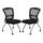 Symple Stuff Barrios Mesh Guest Chair Upholstered/Metal in Black | 36.125 H x 24 W x 23.75 D in | Wayfair 84220-30