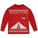 Because Aliens Pyramid Christmas Sweater Red Toddler Long Sleeve T-Shirt - 3T