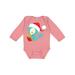 Inktastic Christmas Bird Blue Bird Bird With Present Boys or Girls Long Sleeve Baby Bodysuit