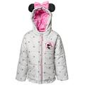Disney Minnie Mouse Toddler Girls Zip Up Puffer Jacket Toddler to Little Kid