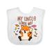 Inktastic My Uncle Loves Me!- Cute Baby Fox Boys or Girls Baby Bib