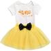 Viworld Baby Girl First Birthday Cake Smash Infant Girl 1st Birthday Bee Romper Tutu Skirt Outfit Set