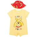 Disney Lion King Pumbaa Simba Timon Newborn Baby Boys Romper and Sunhat Beige Newborn