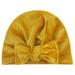 Hunpta Hats For Kids Newborn Baby Solid Pleuche Hat Cap Beanie Bow Headband Hair Headwear Accessories