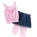 Little Lass Baby Infant Girl s Lace Ruffled Top Skirt Set (12 Months)