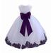 Ekidsbridal Wedding Pageant Rose Petals White Tulle Flower Girl Dress Toddler Special Occasion 302T 4