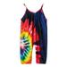 TAIAOJING Baby Romper Kids Girls Toddler Rainbow Outfits Strap Tie Dyed Jumpsuit Harem Girls Romper&Jumpsuit Onesie Outfit 2-3 Years