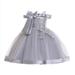 Promotion!Elegant Princess Dress Girls For Kids Children One-shoulder Ball Gown Dress Party Wedding Birthday Big Bowknot Applique Dresses