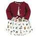 Touched by Nature Baby Girls Organic Cotton Dress and Cardigan Woodland Alphabet 3 Toddler