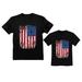 4th of July Vintage USA Flag Patriotic Shirts Father & Child Matching Set Outfit Dad Black XX-Large / Toddler Black 4T