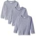 Toddler Girls Long Sleeve Basic T-Shirt 3-Pack