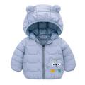 Baby Boys Girls Down Parkas Coat Winter Warm Cotton Coat Kids Outwear Hoodie Jacket Toddler Hooded Coat Long Sleeve Zipper Solid Warm Outfits 1-6T