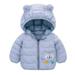 Baby Boys Girls Down Parkas Coat Winter Warm Cotton Coat Kids Outwear Hoodie Jacket Toddler Hooded Coat Long Sleeve Zipper Solid Warm Outfits 1-6T