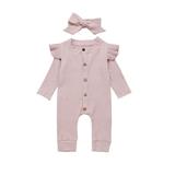 Bebiullo Newborn Baby Girl Boy 2PCS Winter Clothes Set Knitted Romper Jumpsuit Outfits Sleepwear