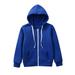 dmqupv 5t Boys Jackets Boys Long Up Kids Top Sleeve Sweatshirt Hoodie Girls Color Solid Zip Jackets Boys Boy Jacket Dark Blue 7-8 Years