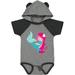 Inktastic Mermaid And Dolphin Mermaid With Pink Hair Girls Baby Bodysuit