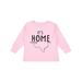 Inktastic Its Home- State of Texas Outline Distressed Text Boys or Girls Long Sleeve Toddler T-Shirt