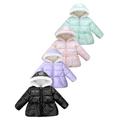 BULLPIANO Toddler Girls Winter Warm Coat Hooded Thick Jacket Kids Snowsuit Puffer Outerwear 1-6Y