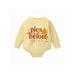 Sunisery Toddler Baby Girls Boys Thanksgiving Day Sweatshirt Romper Pie Letter Print Casual Long Sleeve Jumpsuit