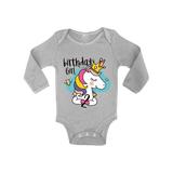 Awkward Styles Unicorn Baby Girl One Piece Cute Bodysuit for Girl I am Two Bodysuit Second B Day Party Unicorn Baby Bodysuit Short Sleeve Unicorn Gifts for 2 Year Old Unicorn One Piece for Baby Girl