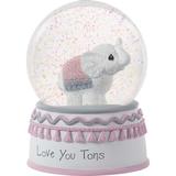 Precious Moments Love You Tons Elephant Resin & Glass Musical Snow Globe Resin in Pink | 6 H x 3.94 W x 3.94 D in | Wayfair 179303P