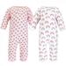 Hudson Baby Infant Girl Premium Quilted Coveralls Modern Rainbow 18-24 Months