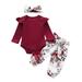 Gupgi Newborn Baby Girl Infant Bunny 2pcs Clothes Romper Tops Floral Pants Outfits Set