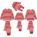 SYNPOS Matching Family Christmas Pajamas Set Holiday PJs for Women/Men/Kids/Couples Vacation Parent-child Fitted Soft Two-piece Pajamas Loungewear Outfits