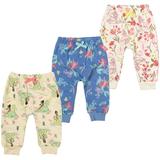 Disney Princess Belle Tiana Ariel Infant Baby Girls French Terry 3 Pack Jogger Pants Newborn to Toddler