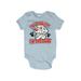 I May Be Small But I m The Boss Dalmation Bodysuit Baby Blue 12 months