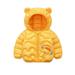 dmqupv Toddler Winter Coats for Girls 2t Toddler Boys Girls Winter Windproof Cartoon Monkey Prints Bear Ears Hooded Coat Yellow 12-18 Months