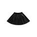 Sunisery Toddler Baby Girls Faux Leather Skirts Solid Plain PU Pleated High Waist Mini Skirt 1-6Y