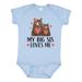 Inktastic Little Sister My Big Sis Loves Me Boys or Girls Baby Bodysuit