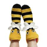Sunisery Funny Animal 3D Cartoon Knitted Socks Women Men Kids Novelty Rooster Floor Socks Creative Handmade Bee Kids