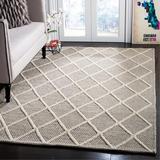 Gray 108 x 0.4 in Area Rug - Union Rustic Huberty Geometric Handmade Flatweave Area Rug Silk/Wool | 108 W x 0.4 D in | Wayfair